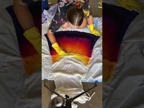 Fabric with a Sunset Design