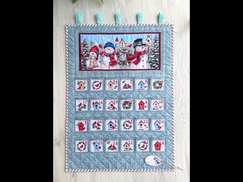 Fabric panels featuring snowman designs