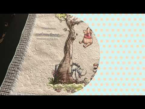 Fabric panel featuring Winnie the Pooh